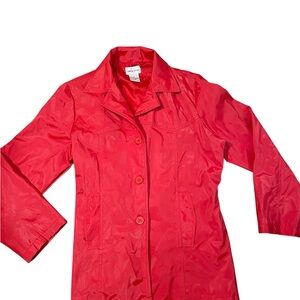 Caren Sport Vibrant Red Trench Coat